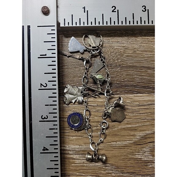 Vintage Sterling Silver 925 Loaded 11 Charms Bracelet 22g Unique Collection - Picture 14 of 14